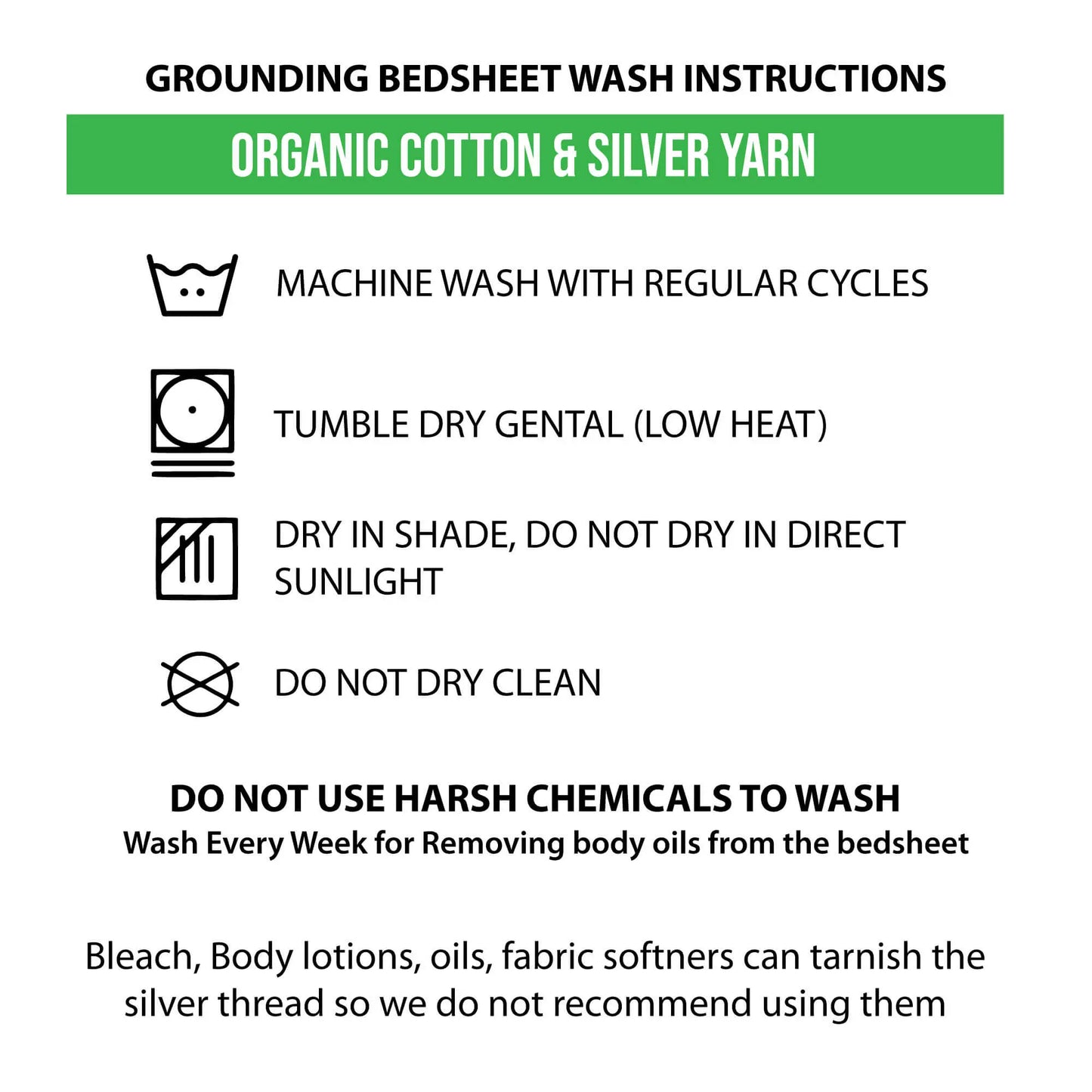 earthing bed sheets Instructions