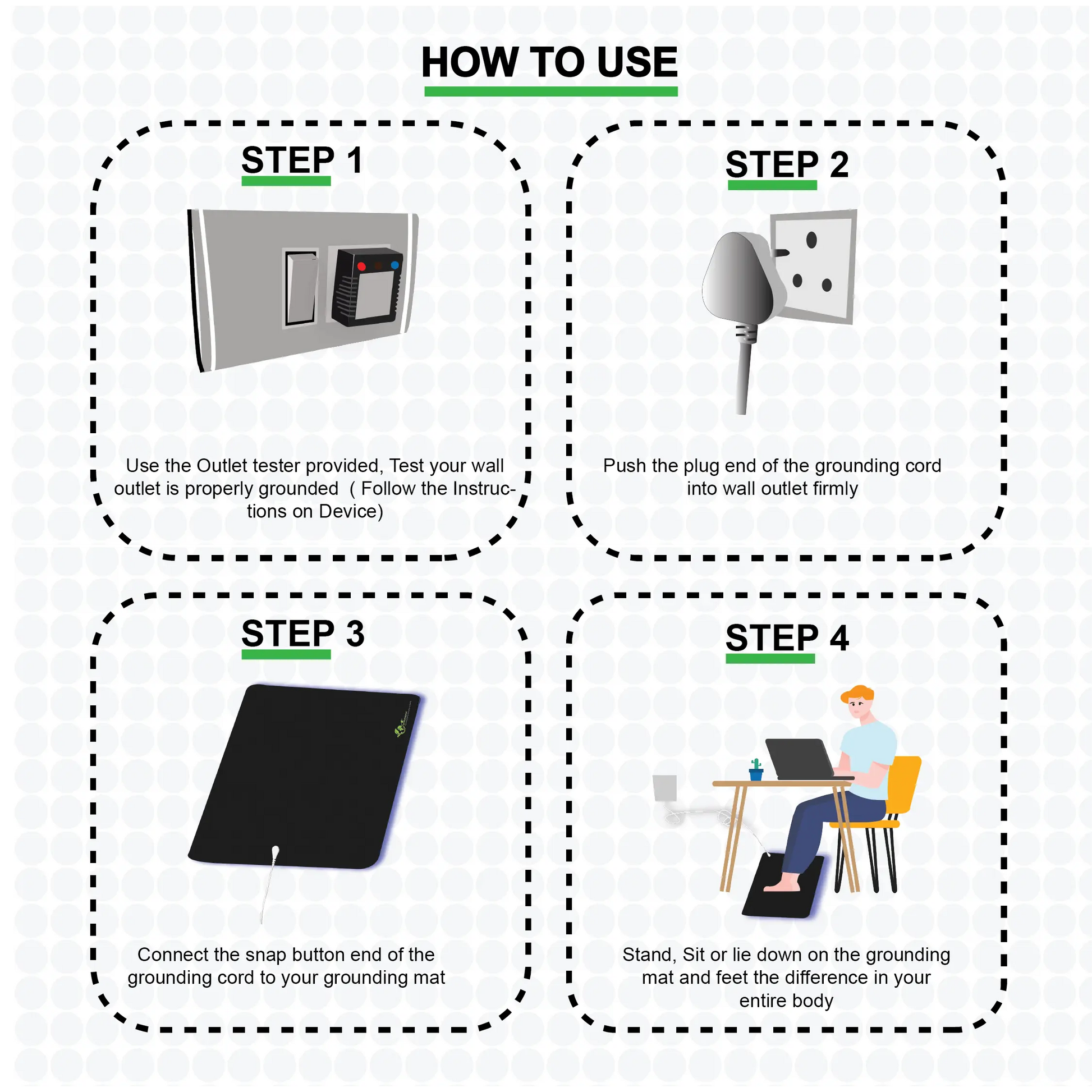 Universal Grounding Mat ( Couple Pack) Grounding Mat